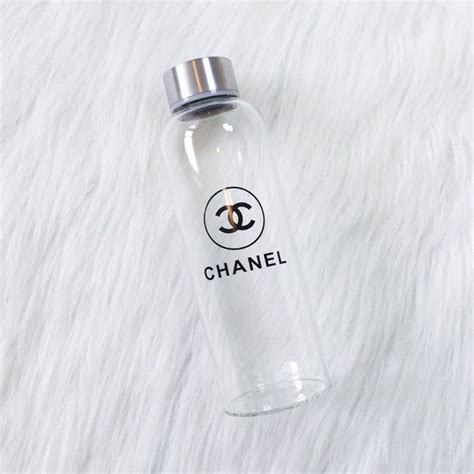 Chanel glass water bottle